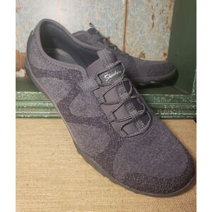 Skechers Womens Breathe Easy Opportuknity 23855 Gray Casual Sneakers Sz 8.5